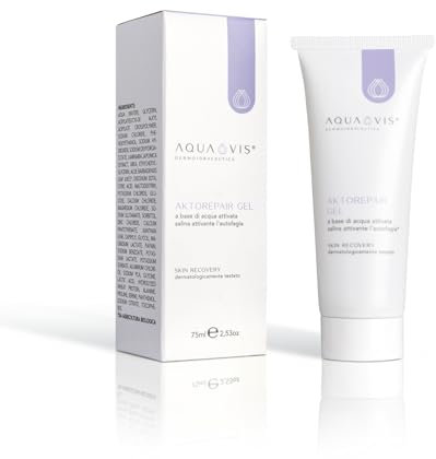 Aquavis® Aktorepair Gel | Gel Rigenerante per Pelle Danneggiata e Secca, con Acido Ialuronico e Estratti Naturali. 75 ml