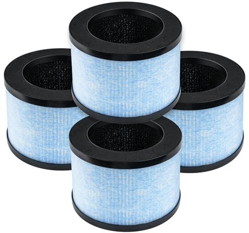iAmoy DH-JH01 Filtro HEPA di ricambio compatibile con CONOPU DH-JH01 DH-JH06, AROEVE MK01 MK06,ToLife TZ-K1 e Kloudi DH-JH01,3 in 1, H13 HEPA,confezione da 4