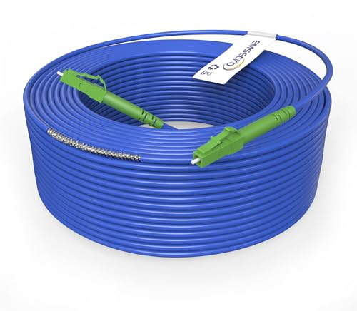 EMSECKO Câble à fibre optique blindé LC/APC-LC/APC 3,0 mm SM SX FTTH (20M)