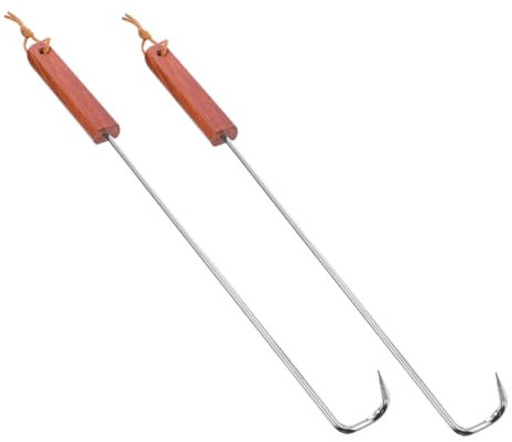 Cabilock 2piezas Tenedor Inoxidable Para Pinchos Barbacoa Mango Ergonómico Resistente Al Agua y Fácil De Limpiar