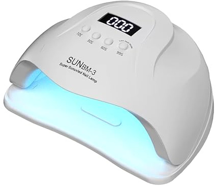 IndoTeam LED UV Nail Lamps for Gel Nail Polish – UV Nail Lamp with 4 Timers, LCD Display and Auto Sensor – UV Light LED Lamp Nail Dryer UV Lamp – Sun UV Lamps for Gel Nails