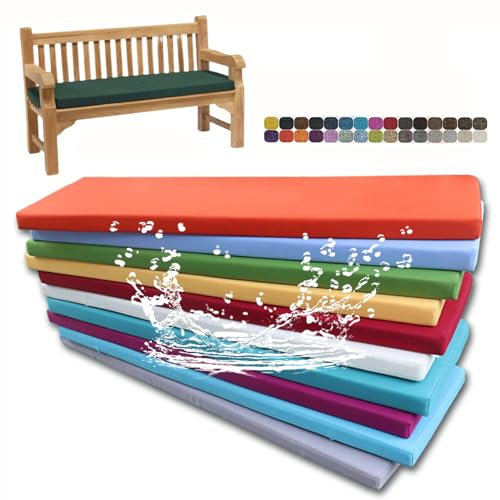 Seat Cushion Outdoor Waterproof Sofa Cushion, Bench Cushion Bench Cover Made to Measure, Removable Non-Slip outdoor cushions for Sofa Terrace Furniture Cushion,Custom,Size