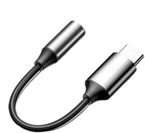 Adaptador a Auriculares y Cargador de 3,5 mm, Tipo C a Jack de 3,5 mm | Cable Auxiliar USB C a Audio estéreo, Cable de Nylon