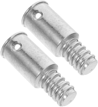 SAFIGLE 2pcs Threaded Tip Replacement Aluminum Alloy Extension Pole End Adapter, American Thread Design, Secure Fit for Metal Rods, Mop Handles, Household Cleaning