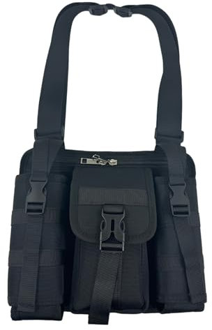 SELVFZ Tacticals Chest Bag Tool Storage Bag With Water Bottle Holder Sport Crossbody Bag For Travelling Climbing Camping Sport Crossbody Bag Chest Bag With Water Bottle Holder Tool Storage Bag