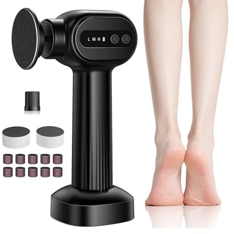 2 in 1 Leviga Calli e Duroni Piedi Elettrico, Pedicure Elettrico Professionale con 6 Velocità Regolabili, Multifunzionali Pedicure Callis Piedi Rimozione per Rimuovere Calli, Pelle Morta