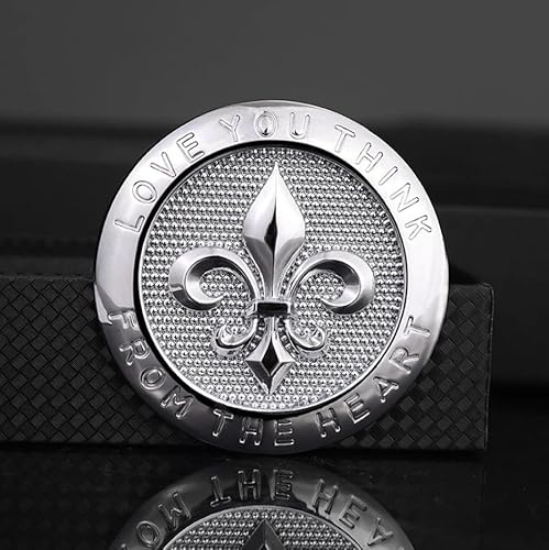 3D Metall Heraldische Lilie Chrom Sticker Emblem Aufkleber Auto Silber Rund 6x6 cm
