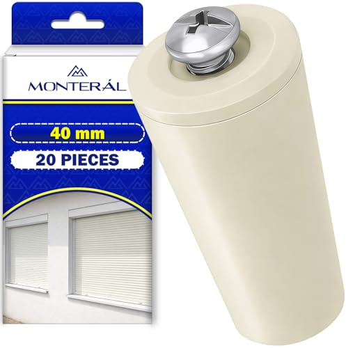 20 x Fermi Tapparelle 40mm Avorio Tappi per Tapparelle Avvolgibili Plastica | MONTERAL