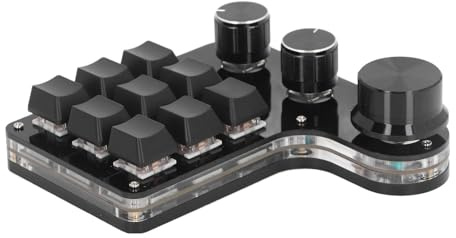 Spacnana Mini Tastiera, Tastiera Meccanica Personalizzabile, 9 Tasti, Illuminazione LED RGB per Giochi e Uso Ufficio