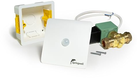 Springwell Smartflush PRO - Urinal Flush Control 230V Mains Powered (SF5M) | Flush mounted, up to 90% water saving, PIR sensor, fit and forget, fully automated, made in the UK