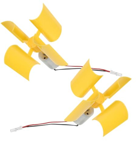 STOBAZA Generador Eólico Portátil de Alta Eficiencia en Miniatura Motor de Cobre y Plástico, Adecuado para Aprendizaje Científico y Educación Temprana, Paquete de 2 Unidades