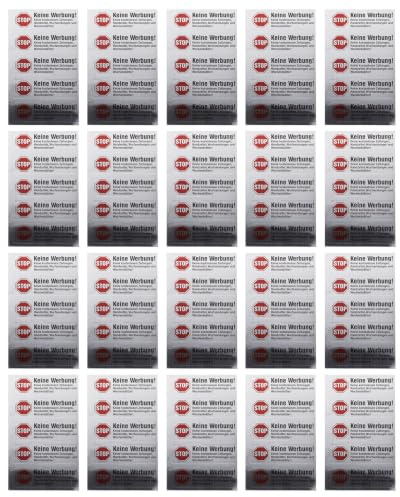 OFFIGAM 50 Ark Självhäftande Tyska Keine Werbung Brevlådestickers Passform Stark Vidhäftning Håll Brevlådan Ren och Organiserad för Hem och