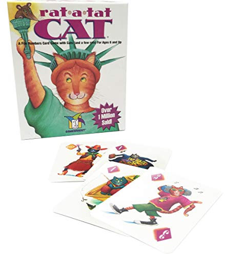 Gamewright | Rat-a-tat Cat Game | Card Game | Ages 6+ | 2-6 Players | 20 Minutes Playing Time, Multicolor, 5 Inches