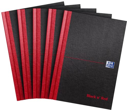 Black n Red Notizbuch gebunden 90 g/m² liniert 192 Seiten A5 5 Stück
