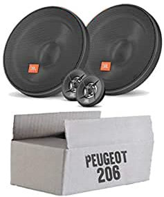 Lautsprecher Boxen Einbauset passend mit JBL Stage 2 64CFS 16,5cm System Auto Einbausatz für Peugeot 206