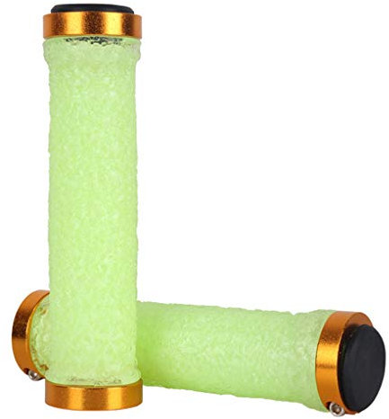 Antislip Lenkergriffe Fahrrad Fahrradgriffe MTB Lenkergriffe Ergonomisch Antiskid Road Bike Lenker Griffe BMX Wasserbeständige Rubber, Golden