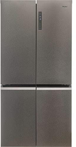 Haier HTF-540DP7(UK) Freestanding Fridge Freezer, 4 doors, 528L Total Capacity, 91cm Wide, Silver [Energy Class F]
