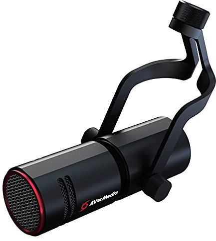 AverMedia Live Streamer MIC 330 - Dynamisches XLR Mikrofon für Content Creator - Geeignet für Live-Streaming und Podcasts (AM330) black 56 x 167 mm