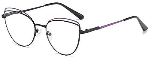 NC Weiqiao® Brille gegen blaues Licht, für Damen, Anti-Ermüdung, ultraleicht, rechteckig, Okular UV-Filter