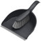 YORK Spazzolino e pala con gomma – Set di spazzatrice a mano – Paletta e spazzatrice a mano Set realizzato in regranulato – Set ecologico (nero)