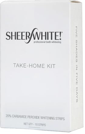 Sheer White! 20% Professional Teeth Whitening Strips Films Kit (1 Count (Pack of 1))