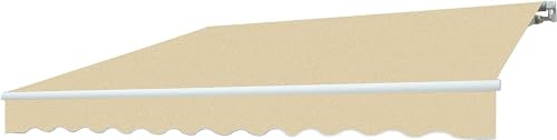 Tenda da Sole a Bracci Estensibili Fissaggio a Parete o Soffitto da Esterno Balcone Finestra Porta a Scomparsa Con Regolazione Angolare Impermeabile (BEIGE, L250xP200CM)