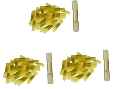 TEHAUX 300pcs Heat Shrink Insulated Crimp Connectors Wire Butt Connectors Electric Wire Joiners