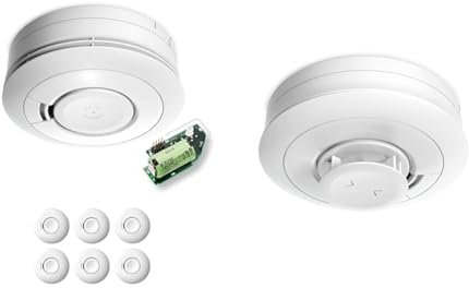 Ei Electronics Ei650RF Funkrauchmelder & Ei630W Hitzewarnmelder, Wärmewarnmelder mit Temperatursensor für Küche und Bad, optional funkvernetzbar, weiß