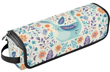 Hair Tool Travel Bag for Women Flowers Grass Birds Azaleas Blue Orange Portable Travel Essentials Dustproof Travel Hair Straightener Bag for Hot Tools Curling Iron Flat Irons Hair Volumizer Styler