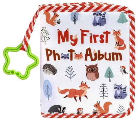 Kinder Bilderalbum, weiches Tuch Fotobuch, Kinder Bilderalbum, Erstes Jahr Erinnerungen Album, Baby Fotoalbum, Cartoon Tier Bilderbuch, Kinder Fotoalbum, weicher Stoff Fotoalbum