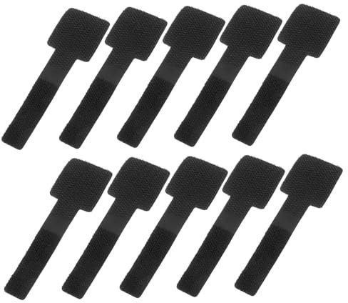 DECOMELODY 10pcs Cable Ties for Charging Cords Cord Management Ties Fasteners Strap for Appliances Kitchen Cable Organizer Black Reusable