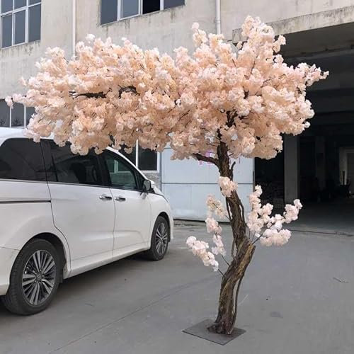 Albero di ciliegio artificiale in fiore di ciliegio, fiori bianchi, decorazione per hotel, pianta artificiale per interni ed esterni, decorazione per interni ed esterni, fiori di ciliegio in seta