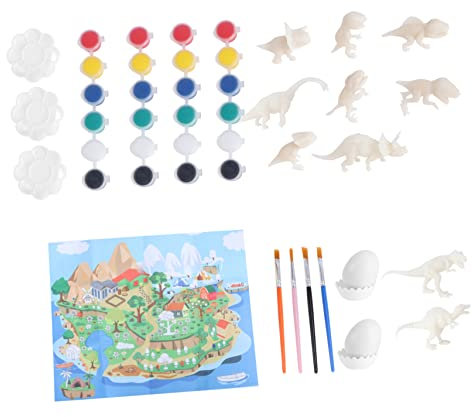 CIYODO Diy Malset Dinosaurier Modell Spielzeug Kreativ Kunst Handwerk Set Für Junge Mädchen Bastelset Mit Bunten Farben Zum Selbermachen Für Jungen Und Mädchen