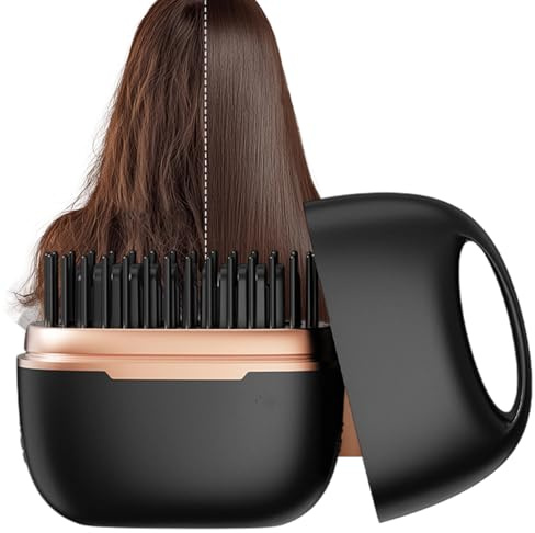 Fer À Lisser Sans Fil, Brosse Lissante Pour Cheveux Fer À Lisser Portable Pour Voyage Peigne Chauffant Rapide Brosse Lissante Chauffante Pour Femmes Pour La Coiffure