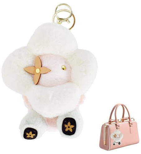 Alyxen Schlüsselanhänger, Plüschpuppe, Sonnenblumen-Anhänger mit Schlüsselring für Taschenanhänger, Auto-Dekoration, Geburtstagsgeschenk