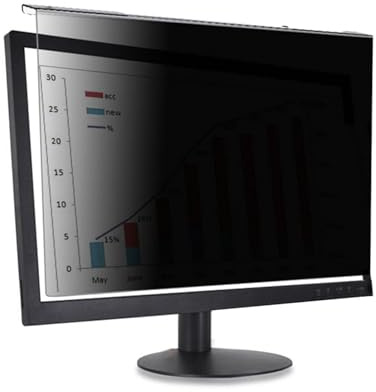 Zunate Dark Screen Hanging Screen Protector for 23-24'' Desktop Monitor, Privacy Filter with High-transmittance, Ideal for Exam Takers (20-22)