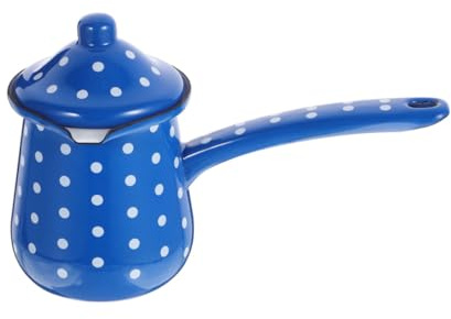 JECOMPRIS Retro Enamel Coffee Pot with Handle Sturdy Milk Jug for Turkish Coffee Making at Home