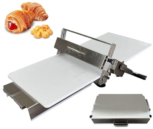 Compatta Sfogliatrice Manuale Pieghevole, Rullo Per Impasti In Acciaio Inox, Professionale Macchina Per Pasta Sfoglia, Con Tavola Grande 30X60cm/40X90cm, Impasti Spessore Regolabile