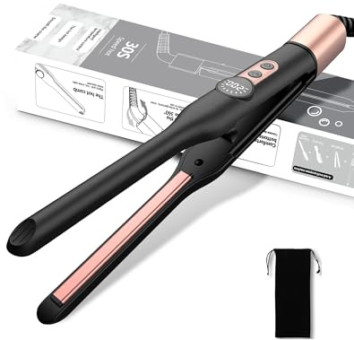 UMIGA Pencil Straightener, Travel Straighteners, 2 in 1 Hair Straightener | Straightener&Curler - Travel-Size with 4 Adjustable Temperatures,Portable Lightweight Design for Short Hair & Beards