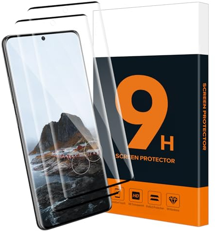 Carantee 2 Stück Schutzfolie für Panzerglas für Samsung Galaxy S21 Ultra 5G, Ultra-HD 9H Härte Anti-Kratzer Bläschenfrei Samsung S21 Ultra Displayschutz, 3D Vollbildschirm Präzise Passform Glasfolie