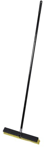 Balai de Terrasse Robuste à Tête Filetée en Alliage d'Aluminium 80 CM – Balai Brosse à Long Manche pour Allée Jardin et Sol d'Entrepôt Multi Surfaces pour Nettoyage
