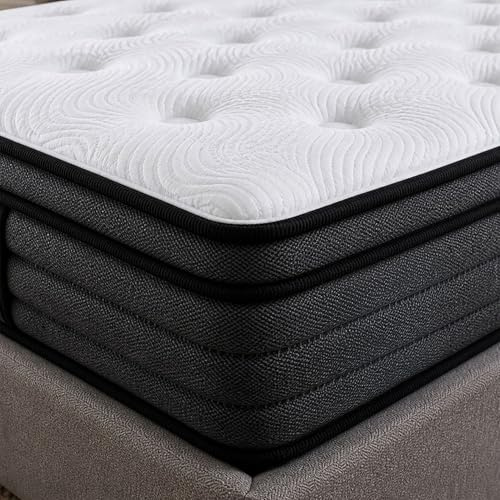 SANA SLEEP 4FT6 Double Mattress,9 Zone Orthopedic Double Mattress, Comfortable Home Pocket Spring Mattress, Breathable Anti-Slip Design for Undisturbed Sleep,135x190x25 cm