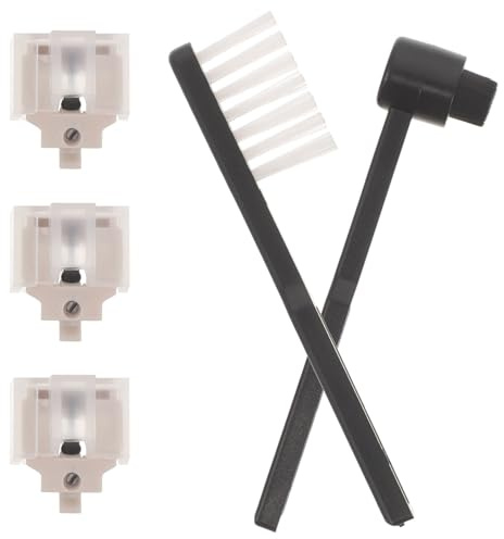WEKADRIN Agujas de Repuesto para Plato Giratorio T-lp60, Cepillos de Limpieza para Vinilos Negro y Blanco, Kit Accesorios para Tocadiscos y Mantenimiento de Discos de Vinilo
