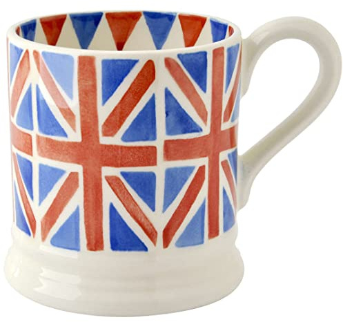 Emma Bridgewater große Tasse 1/2 Pint, Keramik Kaffeetasse groß - Steingut Tasse, Cappuccino, Latte, Kaffee, Teetasse - Schöne Tassen, Geburtstagsgeschenk - Kaffeebecher Union Jack