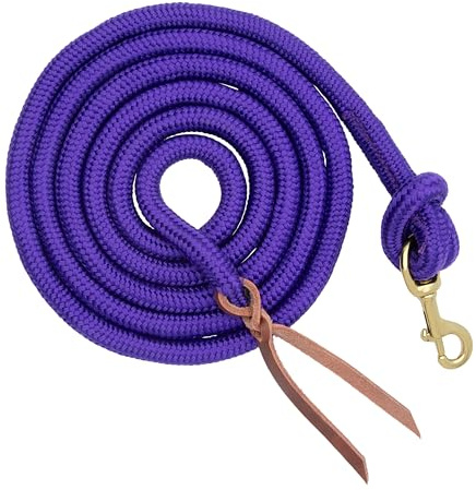 Weaver Leather Rough Out geöltes Brustkragen, Unisex-Erwachsene, Poly Cowboy Lead with Snap, 5/8 x 10'