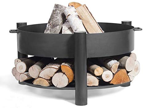Feuerschale Montana Ø 80 cm Feuerstelle für Garten aus Stahl Feuerkorb als Wärmequelle oder Grill CookKing