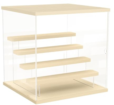 Nynelly 5 Niveaux Vitrine pour Collection Boîte Acrylique Transparent pour Lego vitrine pour Figurine Pop Maquette,Amélioré Présentoir Boîte d'affichage Rangement Anti-Poussière, 31.7X 29.7X 32.6cm