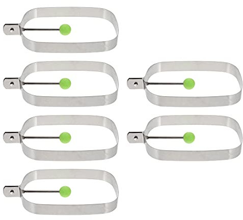 HEMOTON 6piezas Molde Para Freír Huevos De Inoxidable Antiadherente Para Desayunos Creativos y Rápidos De Utensilios De Cocina Para Pancakes y Tortillas