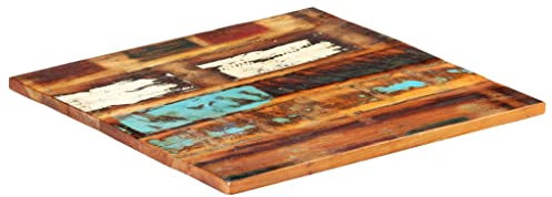 vidaXL Tischplatte Quadratisch 60x60 cm 25-27 mm Altholz Massiv