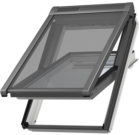 VELUX Solar Hitzeschutz-Markise, MK10, M10, Schwarz | Hitzeschutz, lässt Licht herein, wartungsfrei